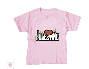 I Love Palestine Short Sleeve Kids T-Shirt